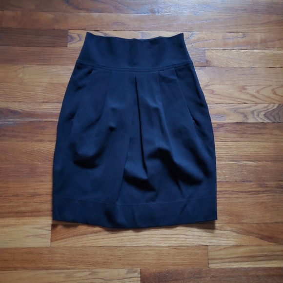 Theory High Waisted Pleated Pencil skirt Black Color Size 2 XS - Picture 2 of 9